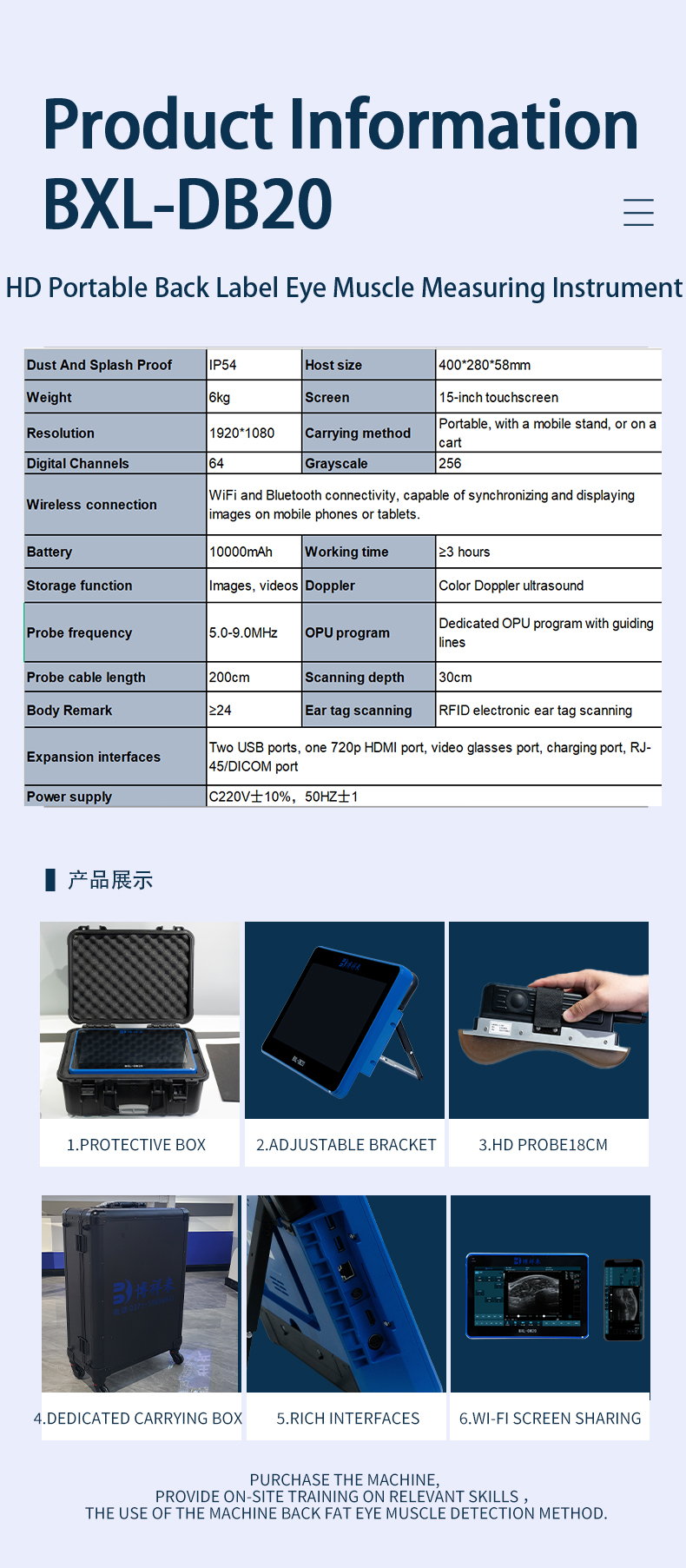 Veterinary back fat eye muscle measuring instrument BXL-DZ20(图6)